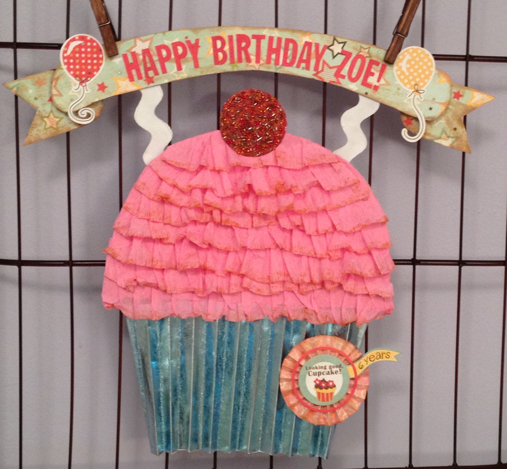 Party Decor Birthday Cupcake Door Hanging