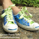 Foiled Upcycle Sneakers Makeover