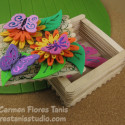 Springtime Decorated Wooden Popsicle Stick Box