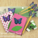 Back to School Glittery Butterfly Pencil Box Set
